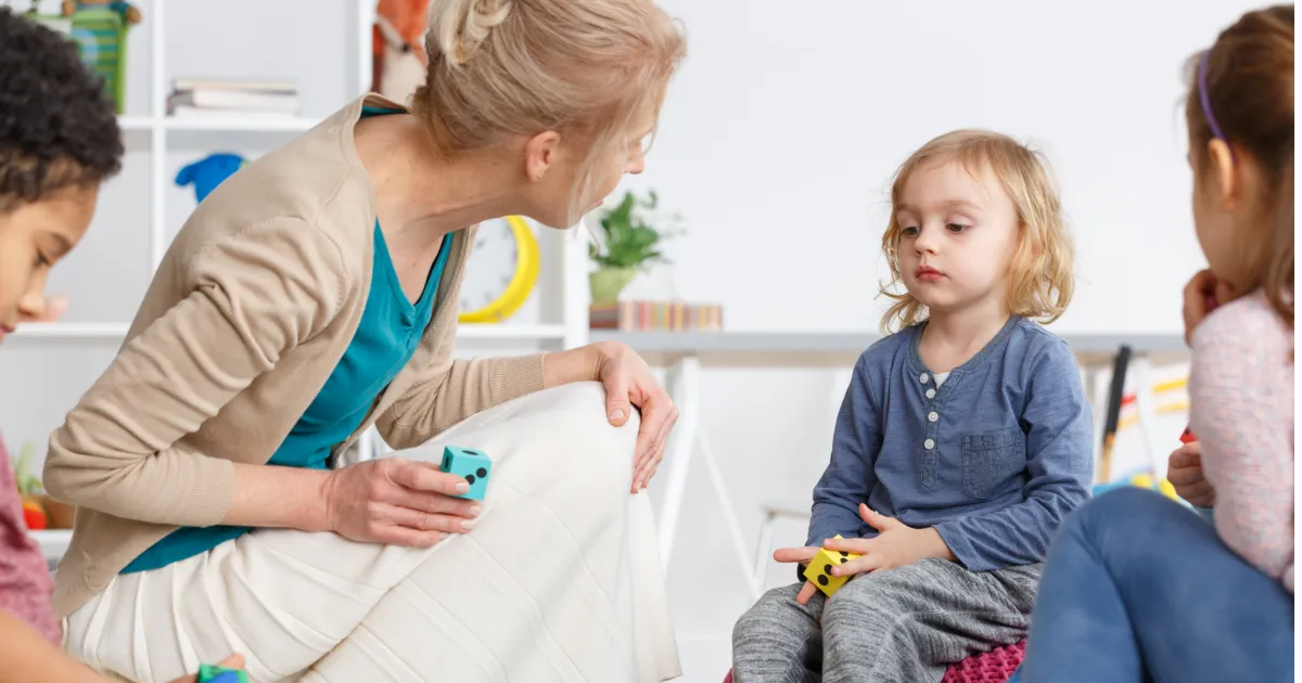 Teenager engaged in ABA therapy activity