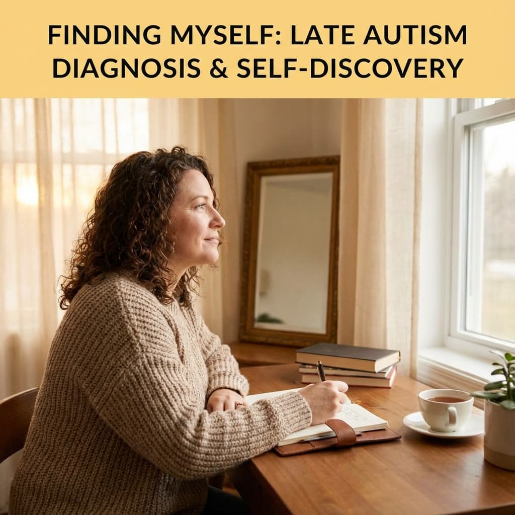 Adult reflecting on late autism diagnosis