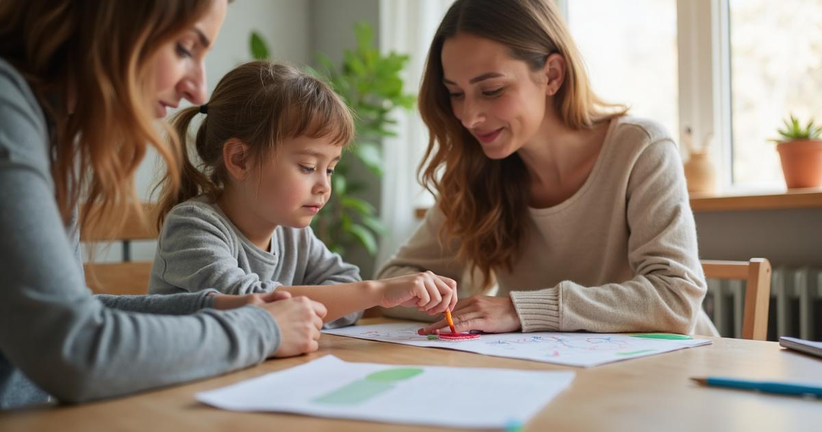 Parent reading downloadable ABA therapy guide on tablet